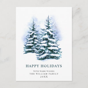 Minimalistisches Elegantes Pine Tree Weihnachten G Postkarte