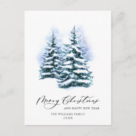 Minimalistisches Elegantes Pine Tree Weihnachten G Postkarte