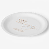 Minimalistisches elegantes Probe-Dinner Pappteller (Schrägansicht)