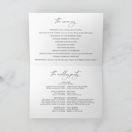 Minimalistisches elegantes Programm für moderne Ho (Innenseite)