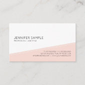 Minimalistisches Elegantes Rosa Beruflich Schlicht Visitenkarte (Vorderseite)