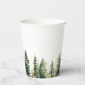 Minimalistisches, elegantes rustikales Brautparty Pappbecher (Rückseite)