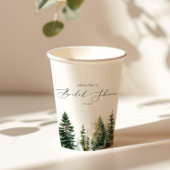 Minimalistisches, elegantes rustikales Brautparty Pappbecher