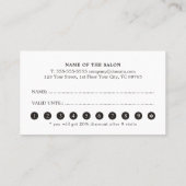 Minimalistisches Elegantes Salon Treuekarte (Rückseite)