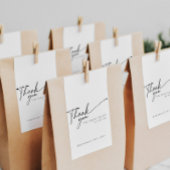 Minimalistisches elegantes Schwarz und Weiß Danke Geschenkanhänger