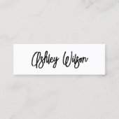 Minimalistisches elegantes, Schwarz-weißes Network Mini Visitenkarte (Vorderseite)