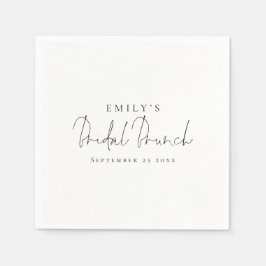 Minimalistisches elegantes Script Brautparty Brunc Serviette