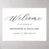 Minimalistisches, elegantes Script-Hochzeitungs-Be Poster (Vorne)