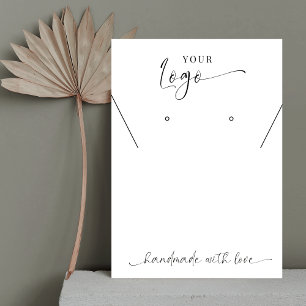 Minimalistisches, elegantes Script-Logo-Juwelierdi Visitenkarte