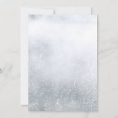 Minimalistisches, elegantes Script Silver Save the Einladung (Rückseite)