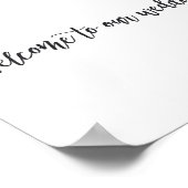 Minimalistisches, elegantes Script willkommen bei Poster (Ecke)
