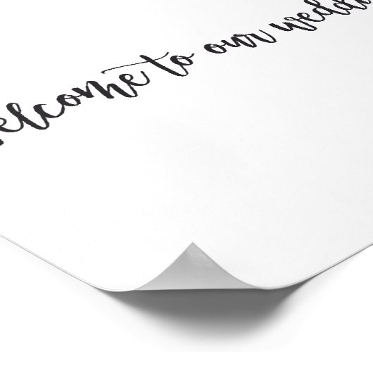 Minimalistisches, elegantes Script willkommen bei  Poster (Ecke)