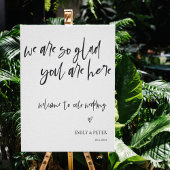 Minimalistisches, elegantes Script willkommen bei Poster