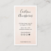 Minimalistisches, elegantes Skript-benutzerdefinie Visitenkarte (Rückseite)