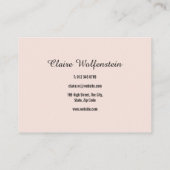 Minimalistisches Elegantes Skript Beruflich Visitenkarte (Rückseite)