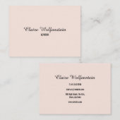 Minimalistisches Elegantes Skript Beruflich Visitenkarte (Vorne/Hinten)