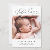 Minimalistisches elegantes Skript Einführung in Fo Ankündigung (Vorderseite)