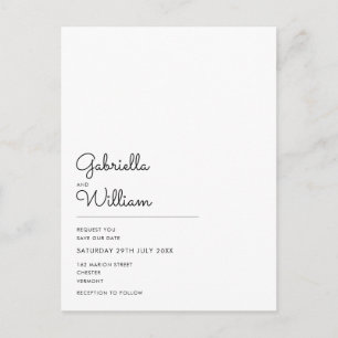 Minimalistisches elegantes Skriptfoto - Termin vor Postkarte