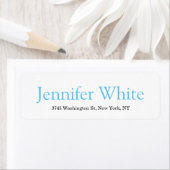 Minimalistisches elegantes Sky Blue & White Bold R (Insitu)