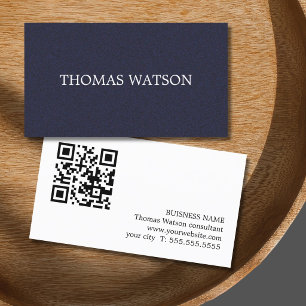 Minimalistisches elegantes Textur Blau Consultant  Visitenkarte