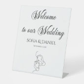 Minimalistisches Elegantes Willkommen bei unserer  Sockelschild (Vorderseite)