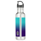 Minimalistisches Elementarlogo für Aqua Gradient Edelstahlflasche (Rückseite)