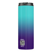 Minimalistisches Elementarlogo für Aqua Gradient Thermosbecher (Rückseite)
