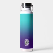 Minimalistisches Elementarlogo für Aqua Gradient Trinkflasche (Rückseite)