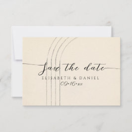 Minimalistisches Elfenbein Save The Date