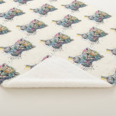 Minimalistisches Elfenbein-Wasserfarben-Leopardenm Sherpadecke (3/4)