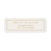 Minimalistisches Elfenbeingold Zwei Grenzgebiete R (Vorne)