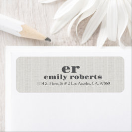Minimalistisches Elfenbeinweiß Jute Grau Typografi