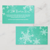 Minimalistisches Emerle Snowflake Muster aus Winde Begleitkarte (Vorne/Hinten)