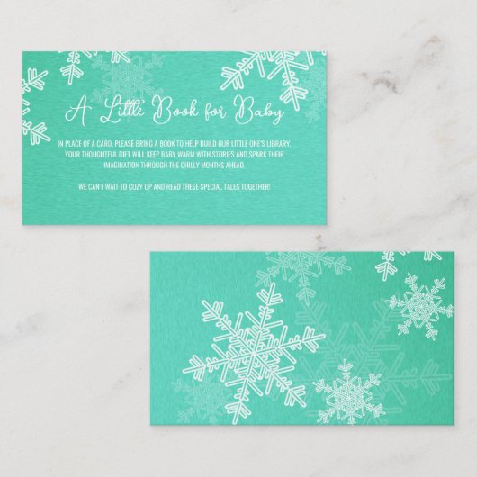 Minimalistisches Emerle Snowflake Muster aus Winde Begleitkarte (Vorne/Hinten)