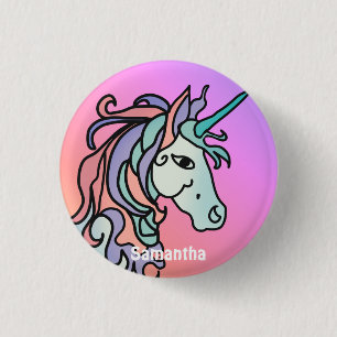 minimalistisches emotionales und schönes Einhorn Button