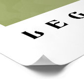 Minimalistisches Erbe in arabischer Kalligrafie Poster (Ecke)