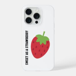 Minimalistisches Erdbeer-Muster-iPhone-Case iPhone 15 Pro Hülle