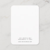 Minimalistisches Erdungsdisplay Visitenkarte (Rückseite)