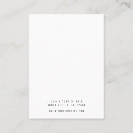 Minimalistisches Erdungsdisplay Visitenkarte (Rückseite)