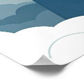 Minimalistisches Erfolgsgebirge Motivierend Poster (Ecke)