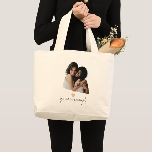 Minimalistisches Erröten - Sie sind genug - Jumbo Stoffbeutel (Vorderseite (Produkt))