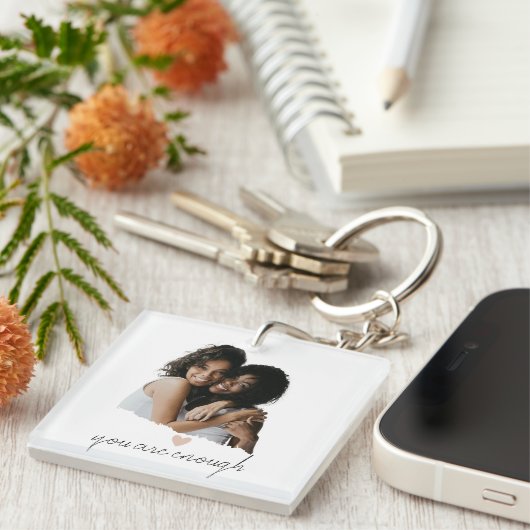 Minimalistisches Erröten - Sie sind genug - Schlüsselanhänger (Vorderseite rechts)