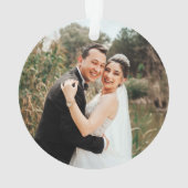 Minimalistisches Erstes Weihnachtsfest Verheiratet Ornament (Rückseite)