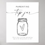 Minimalistisches Erziehungsspiel Tipp Jar und Ratg Poster (Vorne)