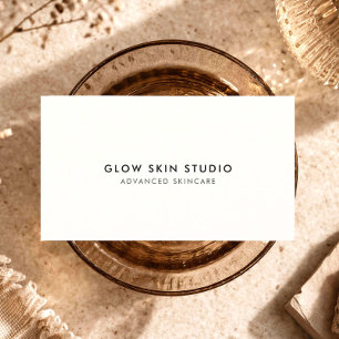 Minimalistisches Esthetiker-Hautpflegestudio Elfen Visitenkarte