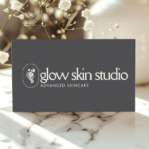 Minimalistisches Esthetiker-Logo Skincare Luxe Hol Visitenkarte
