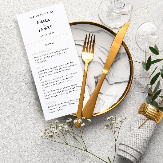 Minimalistisches Et-Zeichen-Hochzeit | QR-Code | E Menükarte