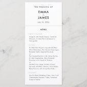 Minimalistisches Et-Zeichen-Hochzeit | QR-Code | E Menükarte (Vorderseite)