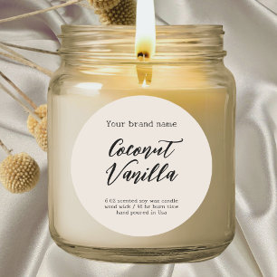 Minimalistisches Etikett für neutrale Verpackungsk Runder Aufkleber