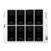 Minimalistisches Etikett für Schwarze Seife (Vorne)